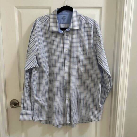 CHAPS Cool Max Regular Fit Men’s Dress Shirt Button Down sz XL (17-17.5, 34/35) - Picture 1 of 11